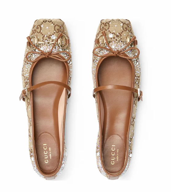 Women's Classic Horsebit Flat Crystals