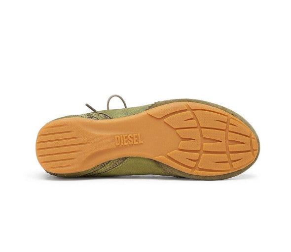 D-Mile - Lace-up flats in leather and mesh