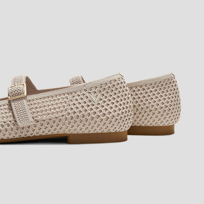 Beige Transparent Ballet Flats