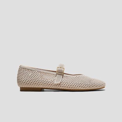 Beige Transparent Ballet Flats
