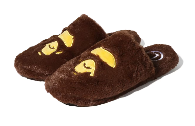 Brown Ape Head Slippers