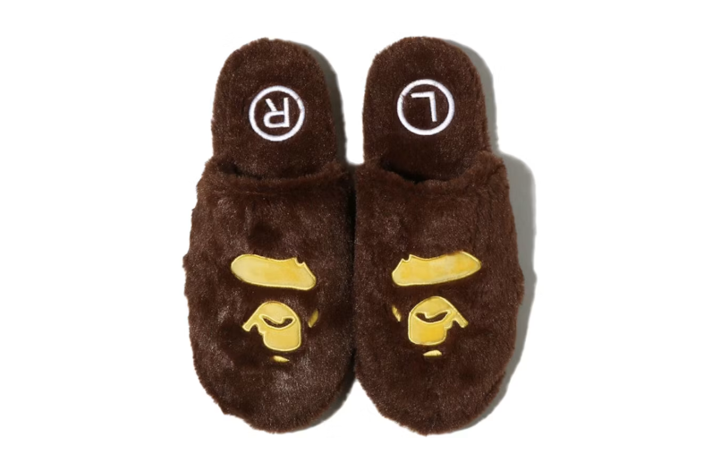 Brown Ape Head Slippers