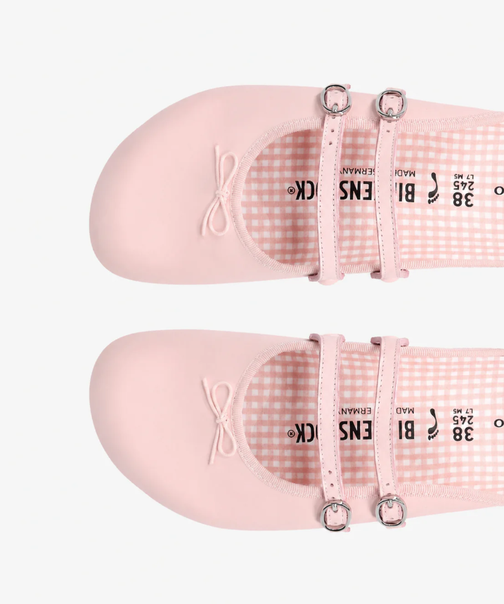 Pink Leather Slip-On Mules