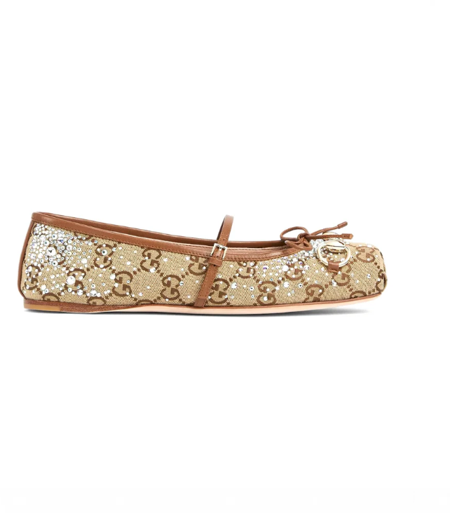Women's Classic Horsebit Flat Crystals