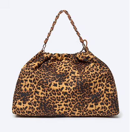 Soft Leopard Print Hobo Bag for Women